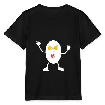 drôle d'oeuf - T-shirt bio MINI CREATOR Stanley/Stella Enfant - noir - Devant - Mikhail (115cm)