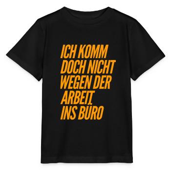 Warum kommst du ins Büro - Stanley/Stella Kinder T-Shirt MINI CREATOR  - Schwarz - Vorne - Mikhail (115cm)