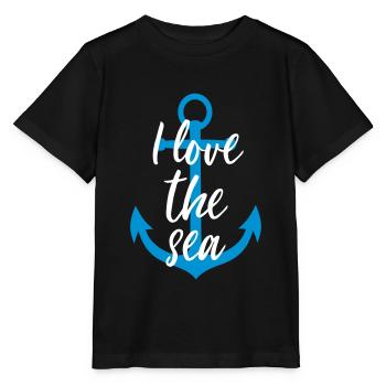 I Love the Sea Anchor - Stanley/Stella MINI CREATOR Kids’ T-Shirt - black - Front - Mikhail (115cm)