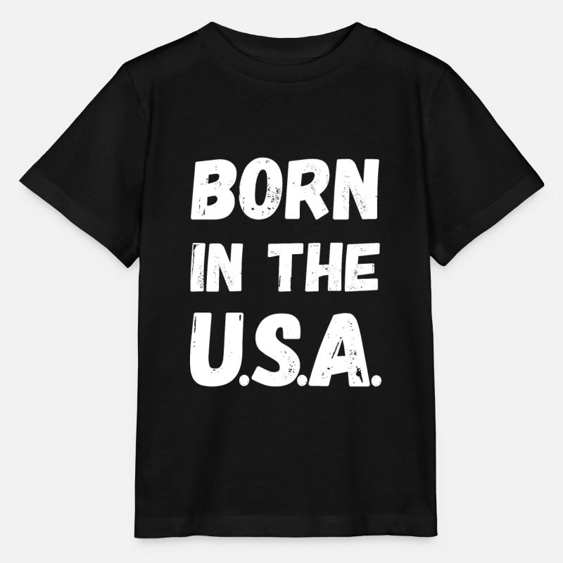 NÉ AUX ETATS-UNIS - T-shirt bio MINI CREATOR Stanley/Stella Enfant - noir