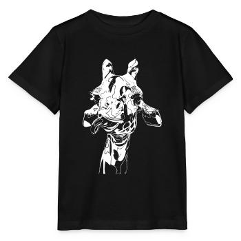 Casual Giraffe Zoo Animals - Stanley/Stella MINI CREATOR Kids’ T-Shirt - black - Front - Mikhail (115cm)