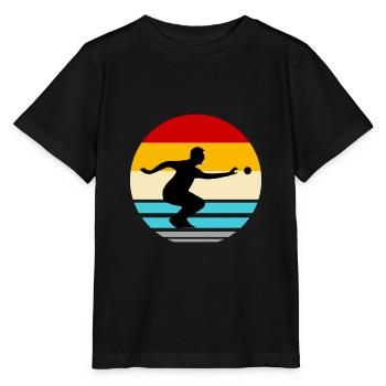 Boule Pétanque pétanque boule boule boule - T-shirt bio MINI CREATOR Stanley/Stella Enfant - noir - Devant - Mikhail (115cm)