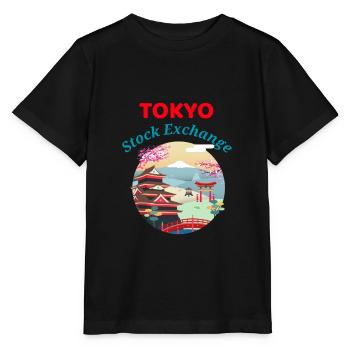 Tokyo Stock Exchange - Stock Market, Trading - Stanley/Stella MINI CREATOR Kids’ T-Shirt - black - Front - Mikhail (115cm)