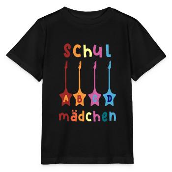 Schulmädchen ABCD Rockgitarre T shirt - Stanley/Stella Kinder T-Shirt MINI CREATOR  - Schwarz - Vorne - Mikhail (115cm)