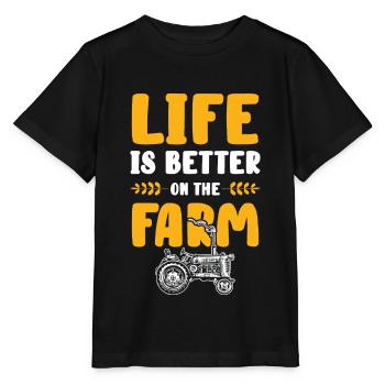 farm leben farmer - Stanley/Stella Kinder T-Shirt MINI CREATOR  - Schwarz - Vorne - Mikhail (115cm)