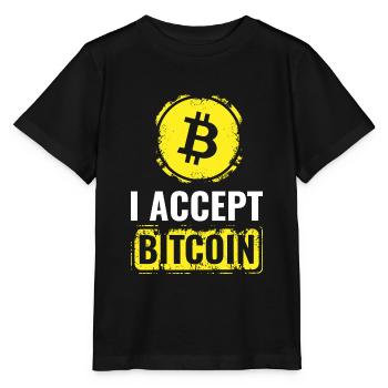 Bitcoin crypto-monnaie T-shirt - T-shirt bio MINI CREATOR Stanley/Stella Enfant - noir - Devant - Mikhail (115cm)