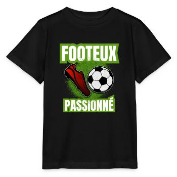 footeux passionné - T-shirt bio MINI CREATOR Stanley/Stella Enfant - noir - Devant - Mikhail (115cm)