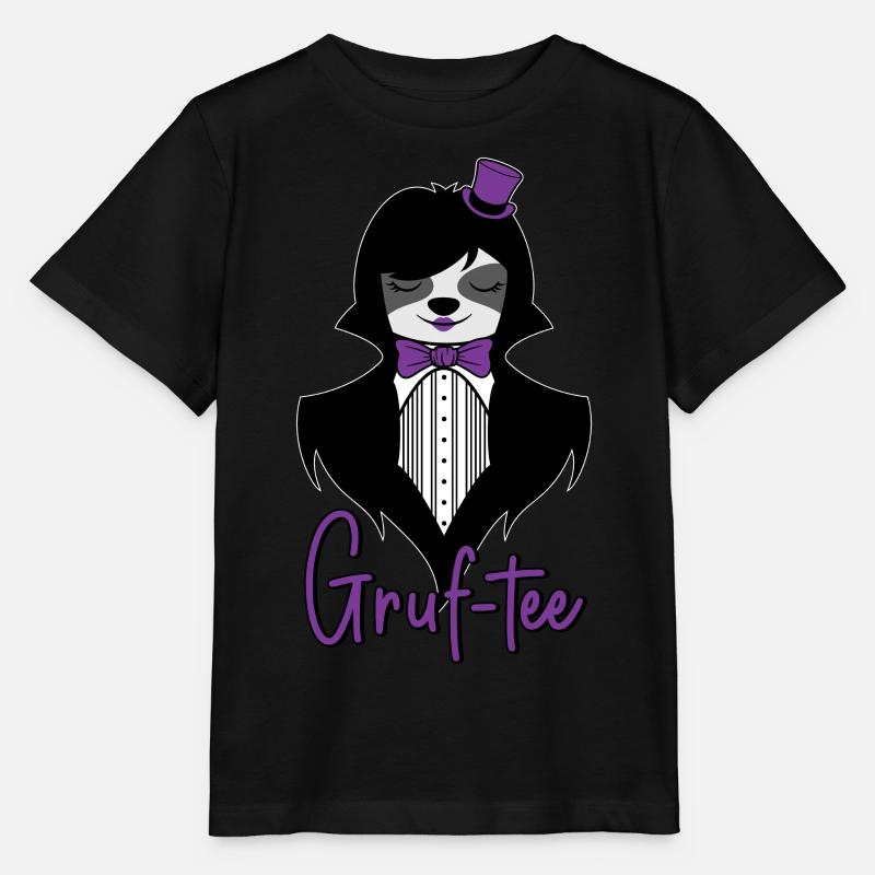 Gruf-Tee Goth Sloth Grufti Gothic Faultier Gruftee - Stanley/Stella Kinder T-Shirt MINI CREATOR  - Schwarz