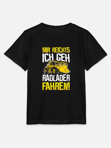 Radlader Radladerfahrer Geschenk Baustelle Bagger - Stanley/Stella Kinder T-Shirt MINI CREATOR  - Schwarz