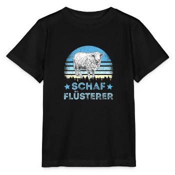 Schafe Schaf Flüsterer Schäfer Hirt Hirte Geschenk - Stanley/Stella Kinder T-Shirt MINI CREATOR  - Schwarz - Vorne - Mikhail (115cm)