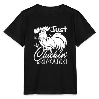 Chicken Cluckin' Around - Stanley/Stella MINI CREATOR Kids’ T-Shirt - black - Front - Mikhail (115cm)