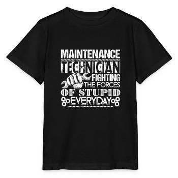 Wartungstechniker Kampf - Stanley/Stella Kinder T-Shirt MINI CREATOR  - Schwarz - Vorne - Mikhail (115cm)