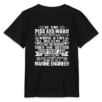 Stolz, marine Ingenieur zu sein - Stanley/Stella Kinder T-Shirt MINI CREATOR  - Schwarz - Vorne - Mikhail (115cm)