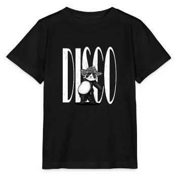 Glitter Las Vegas Disco Cowboy Hat Dancing Panda - Stanley/Stella MINI CREATOR Kids’ T-Shirt - black - Front - Mikhail (115cm)