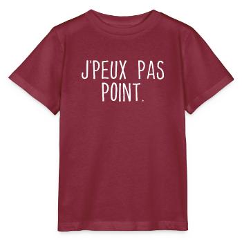 J'PEUX PAS POINT. - T-shirt bio MINI CREATOR Stanley/Stella Enfant - bordeaux - Devant - Kain (125cm)