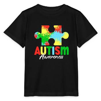 Autism Awareness - Stanley/Stella MINI CREATOR Kids’ T-Shirt - black - Front - Mikhail (115cm)