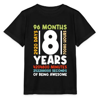 8. Geburtstag Kinder 8 Jahre Jungen Mädchen - Stanley/Stella Kinder T-Shirt MINI CREATOR  - Schwarz - Vorne - Mikhail (115cm)