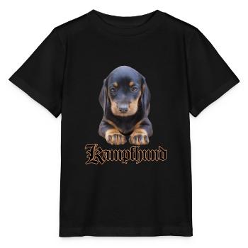 Dackel Kampfhund - Stanley/Stella Kinder T-Shirt MINI CREATOR  - Schwarz - Vorne - Mikhail (115cm)