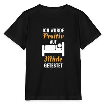 Müde - Stanley/Stella Kinder T-Shirt MINI CREATOR  - Schwarz - Vorne - Mikhail (115cm)