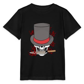 Totenkopf Killer Messer Halloween Mafia Italien - Stanley/Stella Kinder T-Shirt MINI CREATOR  - Schwarz - Vorne - Mikhail (115cm)