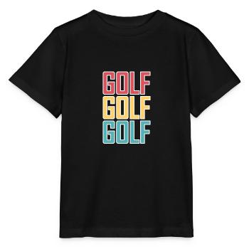 Golf Golf Golf - Stanley/Stella MINI CREATOR Kids’ T-Shirt - black - Front - Mikhail (115cm)