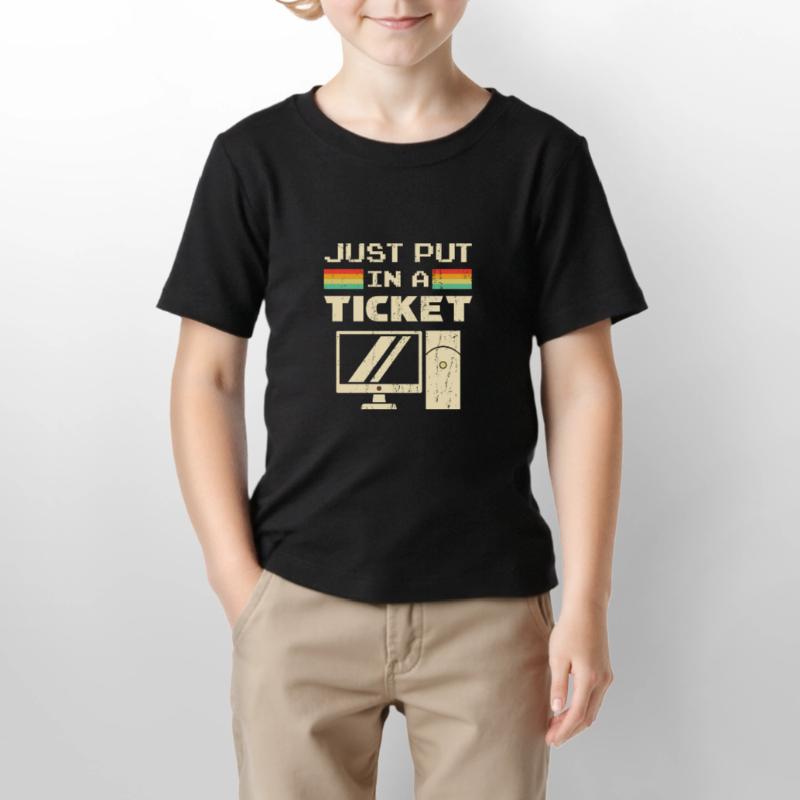 Mettez simplement un ticket pour le service d'assistance et le support technique T-shirt bio MINI CREATOR Stanley/Stella Enfant