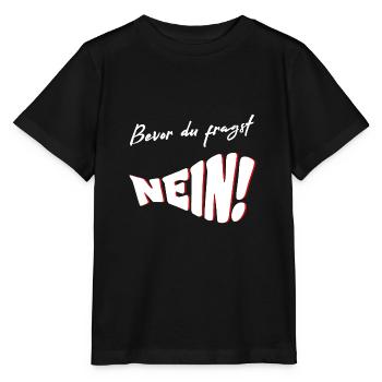 Avant de demander NON - T-shirt bio MINI CREATOR Stanley/Stella Enfant - noir - Devant - Mikhail (115cm)