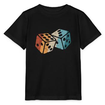 Cube rétro - T-shirt bio MINI CREATOR Stanley/Stella Enfant - noir - Devant - Mikhail (115cm)