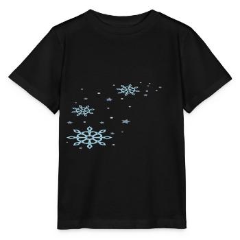 snow flakes - Stanley/Stella MINI CREATOR Kids’ T-Shirt - black - Front - Mikhail (115cm)