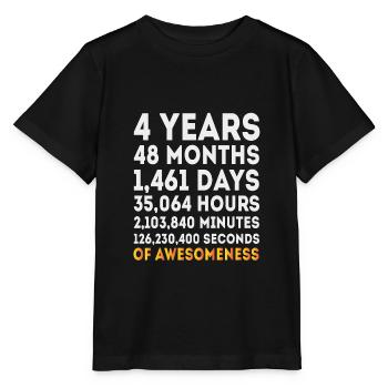 4. Geburtstag Mädchen Jungen Geschenk, 4 Jahre alt Geburtstag - Stanley/Stella Kinder T-Shirt MINI CREATOR  - Schwarz - Vorne - Mikhail (115cm)