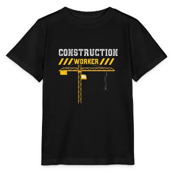 Construction Worker - Stanley/Stella MINI CREATOR Kids’ T-Shirt - black - Front - Mikhail (115cm)