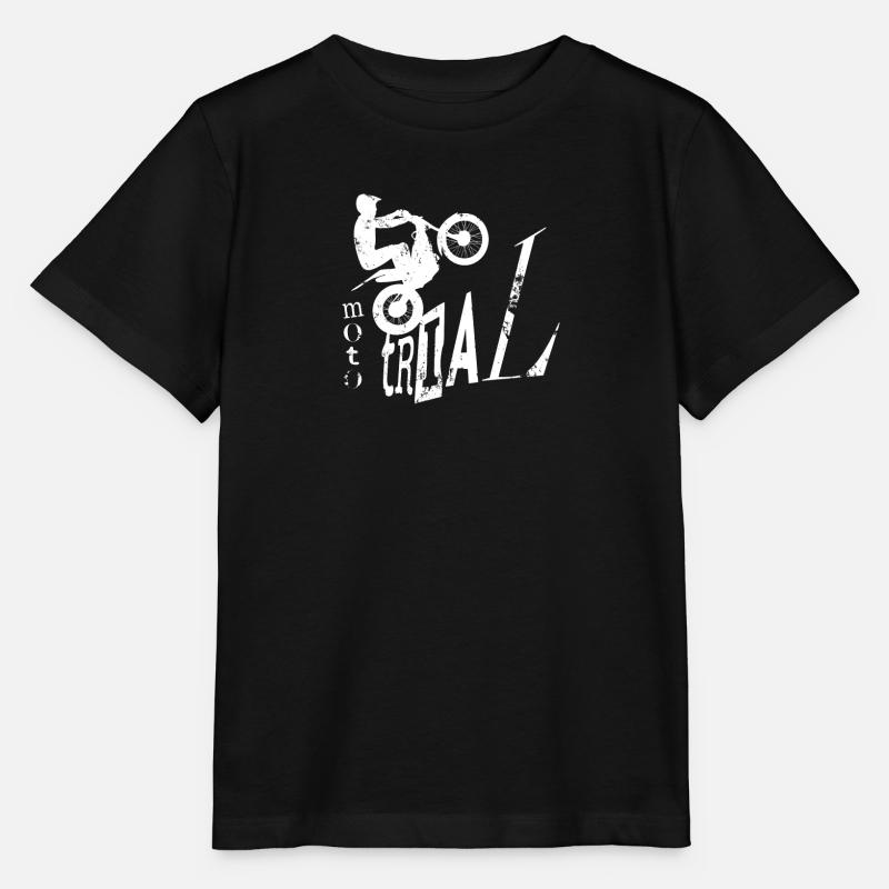 Motorcycle trial - Stanley/Stella MINI CREATOR Kids’ T-Shirt - black