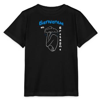 Bienvenue en Bretagne - T-shirt bio MINI CREATOR Stanley/Stella Enfant - noir - Devant - Mikhail (115cm)