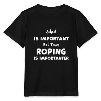 L’école est importante mais l’équipe Rop... - T-shirt bio MINI CREATOR Stanley/Stella Enfant - noir - Devant - Mikhail (115cm)