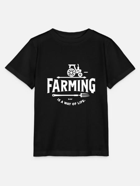 Landwirtschaft ist eine Lebensart - Stanley/Stella Kinder T-Shirt MINI CREATOR - Schwarz