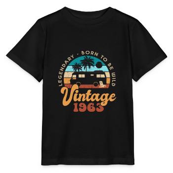 60 Ans anniversaire 60 ans né en 1963 - T-shirt bio MINI CREATOR Stanley/Stella Enfant - noir - Devant - Mikhail (115cm)