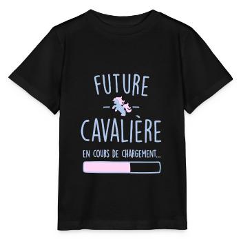 future cavalière - spécial maternité - T-shirt bio MINI CREATOR Stanley/Stella Enfant - noir - Devant - Mikhail (115cm)