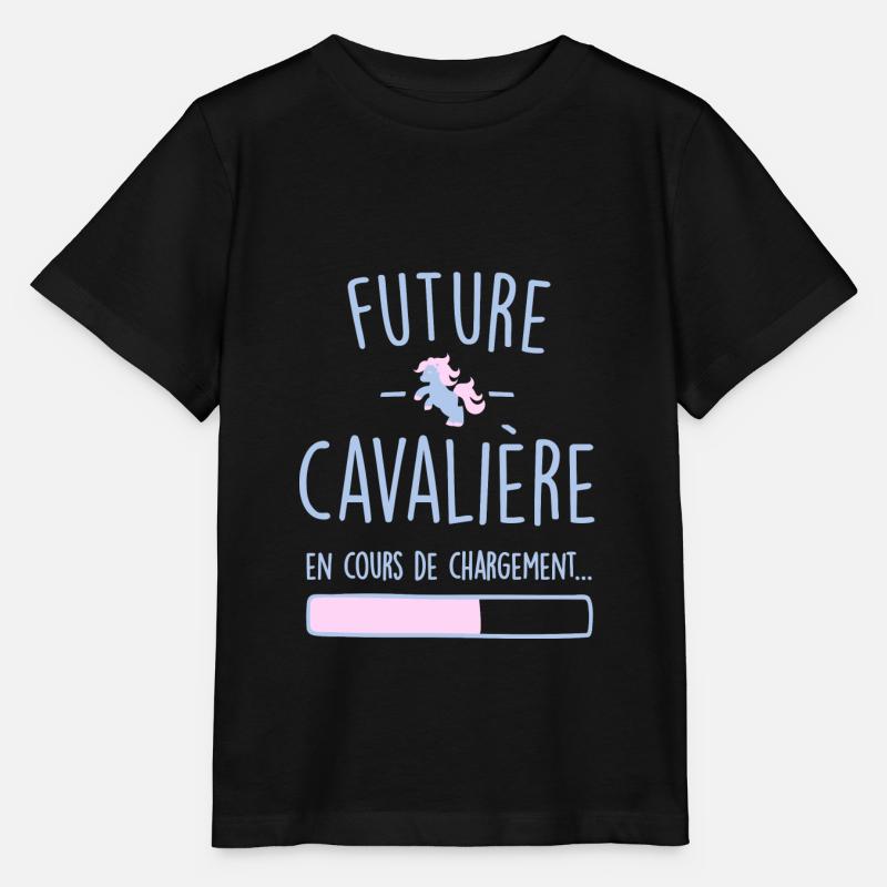 future cavalière - spécial maternité - T-shirt bio MINI CREATOR Stanley/Stella Enfant - noir