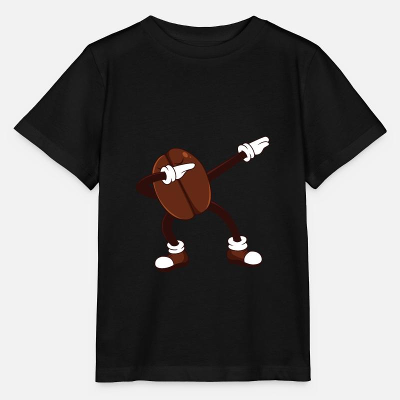Dabbing coffee bean - Stanley/Stella MINI CREATOR Kids’ T-Shirt - black