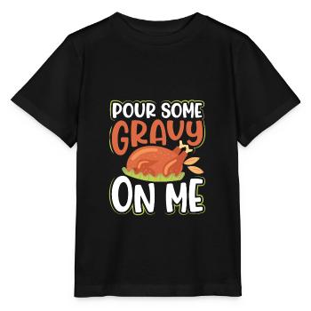 Verser un peu de sauce sur la dinde - T-shirt bio MINI CREATOR Stanley/Stella Enfant - noir - Devant - Mikhail (115cm)