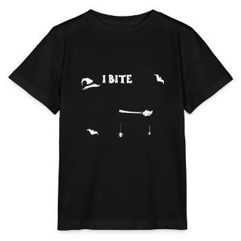 I Bite - Halloween - Stanley/Stella Kinder T-Shirt MINI CREATOR  - Schwarz - Vorne - Mikhail (115cm)