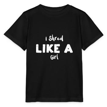 I Shred Like A Girl - Snowboarding - Stanley/Stella MINI CREATOR Kids’ T-Shirt - black - Front - Mikhail (115cm)