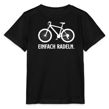 Radfahren EINFACH RADELN Radfahrer Lustiges - Stanley/Stella Kinder T-Shirt MINI CREATOR  - Schwarz - Vorne - Mikhail (115cm)