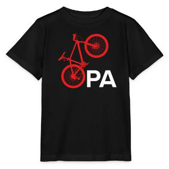 Großvater Radfahren OPA Radeln Lustiges - Stanley/Stella Kinder T-Shirt MINI CREATOR  - Schwarz - Vorne - Mikhail (115cm)