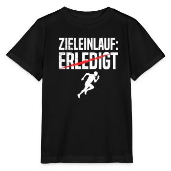 Läufer ZIELEINLAUF ERLEDIGT Laufen Lustiges - Stanley/Stella Kinder T-Shirt MINI CREATOR  - Schwarz - Vorne - Mikhail (115cm)
