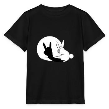 Bunny Horn Gesture Shadow - Stanley/Stella MINI CREATOR Kids’ T-Shirt - black - Front - Mikhail (115cm)