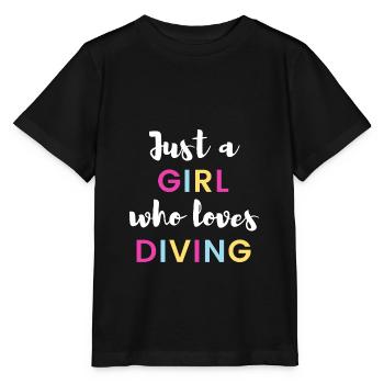 Juste une fille qui aime plonger. - T-shirt bio MINI CREATOR Stanley/Stella Enfant - noir - Devant - Mikhail (115cm)