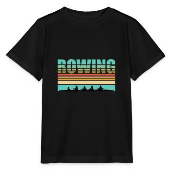 Rudern Vierer mit Steuermann - Rudern - Stanley/Stella Kinder T-Shirt MINI CREATOR  - Schwarz - Vorne - Mikhail (115cm)