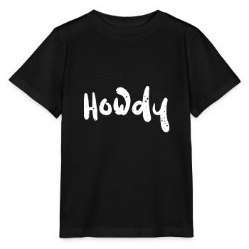 Howdy - Texas - Stanley/Stella Kinder T-Shirt MINI CREATOR  - Schwarz - Vorne - Mikhail (115cm)