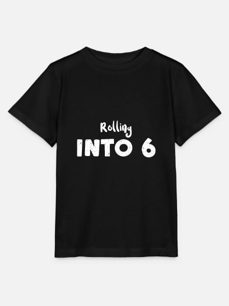 Rolling Into 6 - Birthday - Stanley/Stella Kinder T-Shirt MINI CREATOR - Schwarz